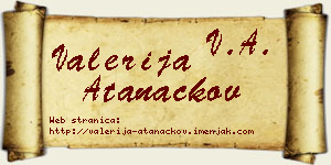 Valerija Atanackov vizit kartica